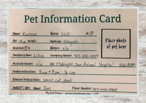 pet emergency card