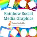 rainbow social media graphics, rainbow graphics, ready to post rainbow graphics, social media graphics, social media, done for you rainbow graphics, done for you rainbow social media graphics